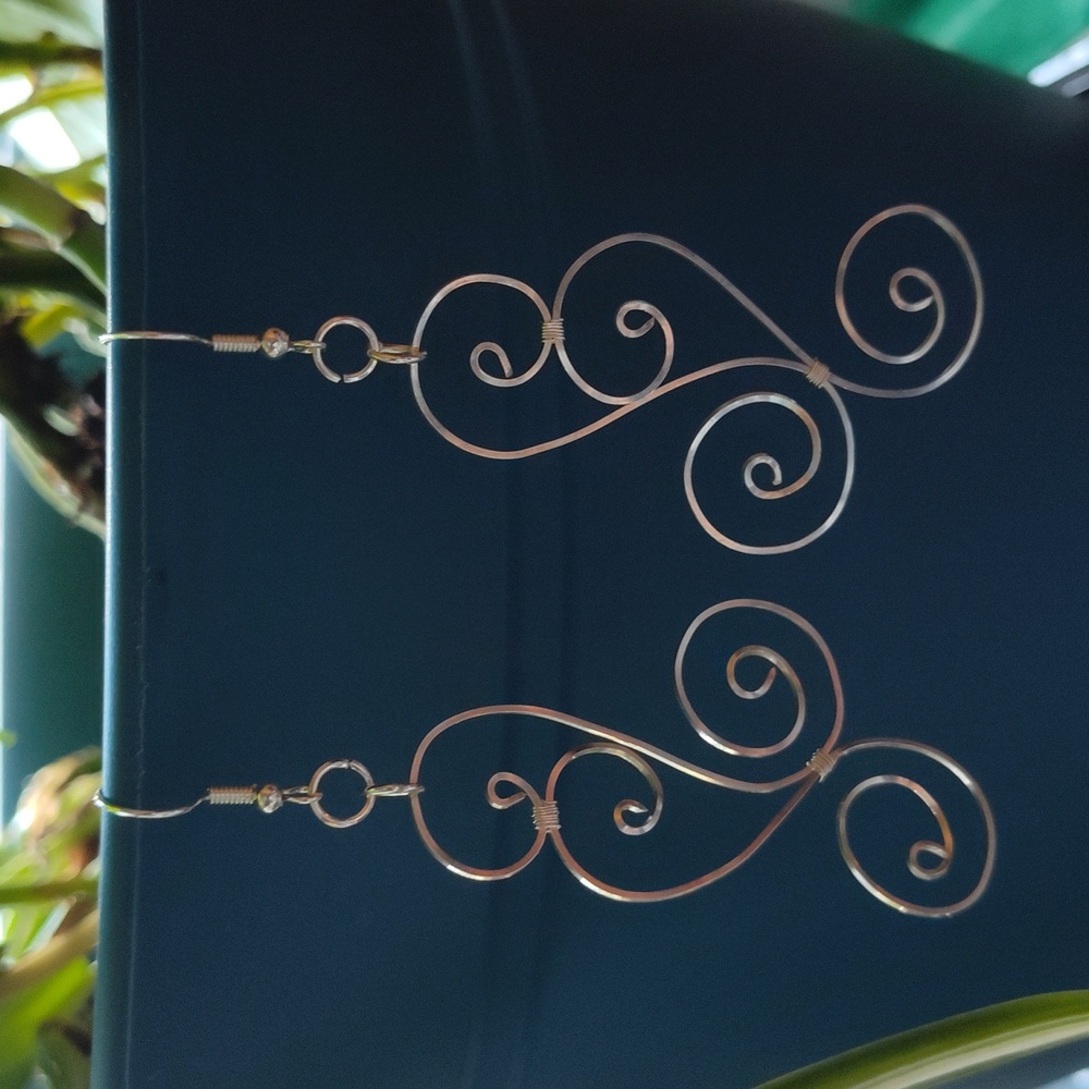 Handcrafted Silver Wire Wrapped Earrings